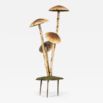 Painted French Tole Mushroom Decoration