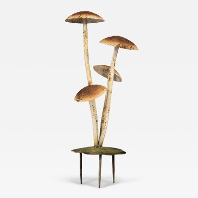 Painted French Tole Mushroom Decoration