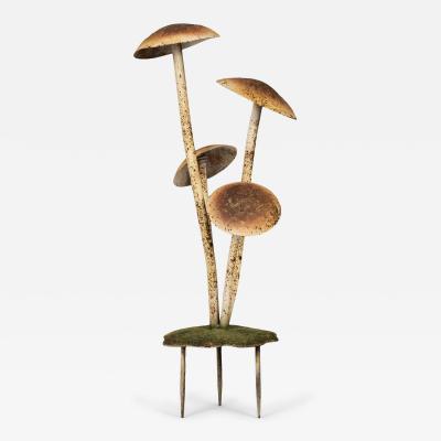 Painted French Tole Mushroom Decoration