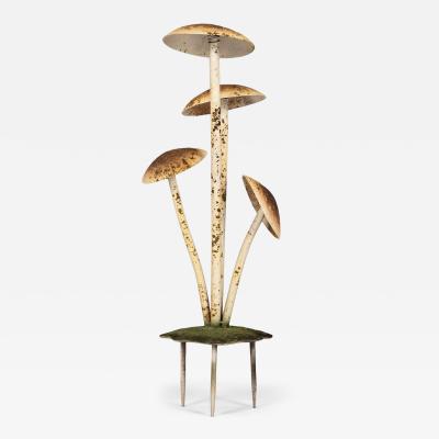 Painted French Tole Mushroom Decoration