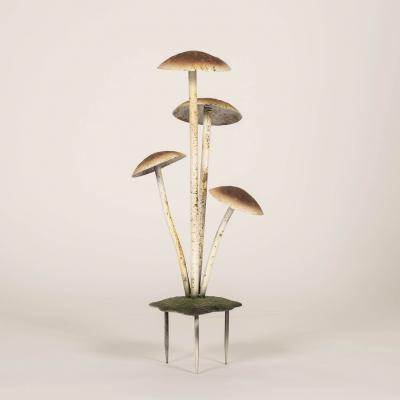 Painted French Tole Mushroom Decoration