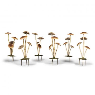 Painted French Tole Mushroom Decoration