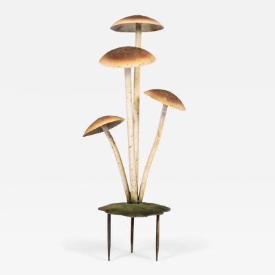 Painted French Tole Mushroom Decoration