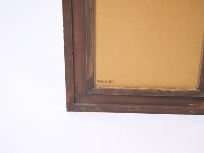 Painted Gilt and Ebonized Mid 20th Century Italian Venetian Style Wall Mirror