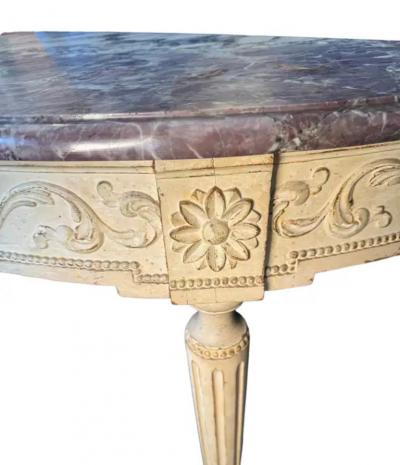 Painted Marble Top Console