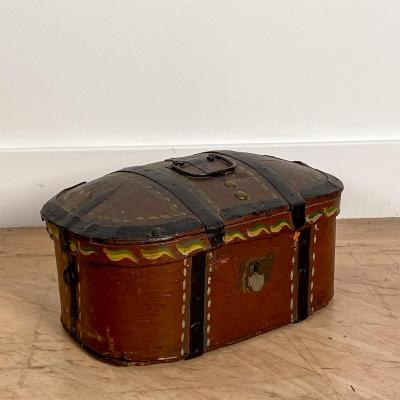 Painted Oval Box 19th Century