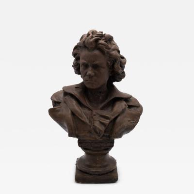 Painted Plaster Beethoven Bust