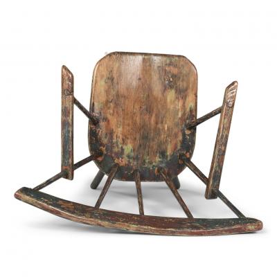 Painted Primitive Welsh Windsor Armchair