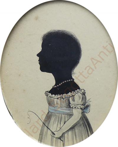 Painted Silhouette of Child Holding Whip