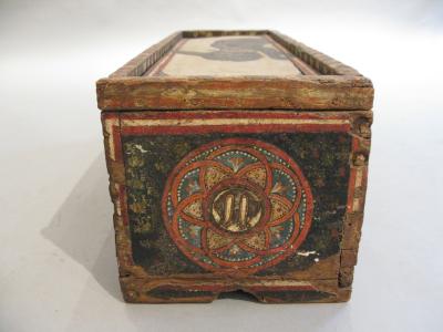 Painted Wood Casket
