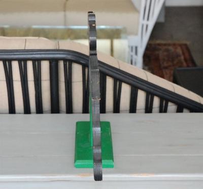 Painted Wood Horse Racing Figures