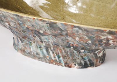 Painterly Glazed French Vessel