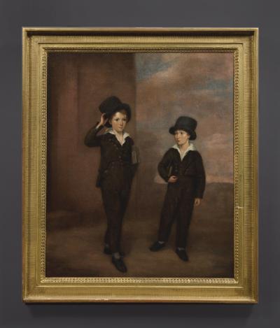 Painting Of Two Schoolboys Possibly Attending Eton College