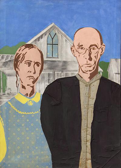 Painting Stylized After Grant Woods American Gothic 