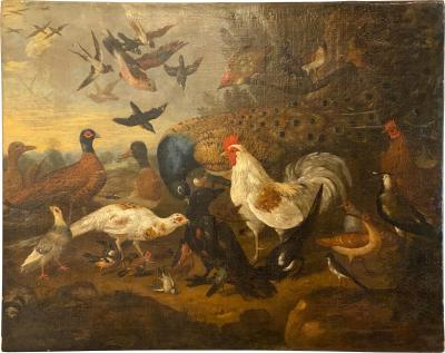 Painting of Birds Attributed to Marmaduke Craddock