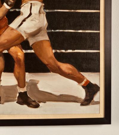 Painting of Boxers by Frank Follmer circa 1930s