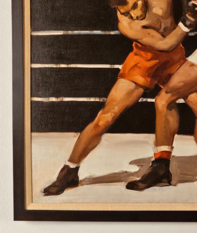 Painting of Boxers by Frank Follmer circa 1930s