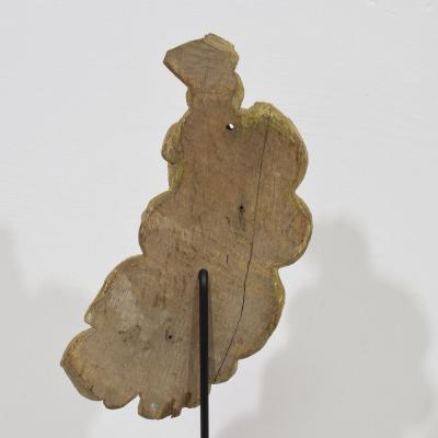 Pair 17 18th Century French Gilded Carved Oak Baroque Ornaments