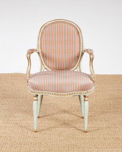 Pair 18th c English Armchairs