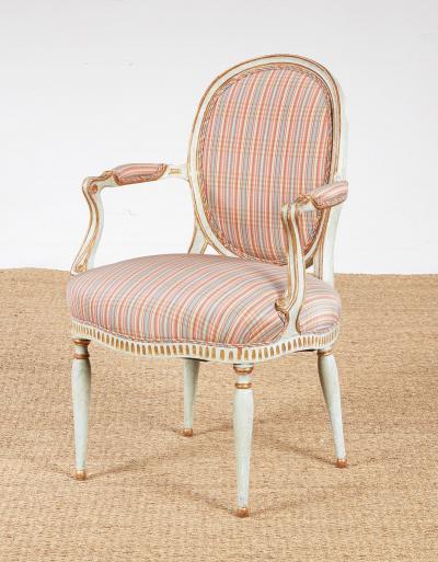 Pair 18th c English Armchairs