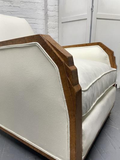 Pair 1940s French Art Deco Lounge Chairs