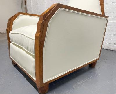 Pair 1940s French Art Deco Lounge Chairs