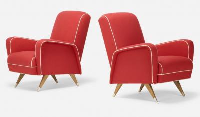 Pair 1950s Italian Lounge Chairs