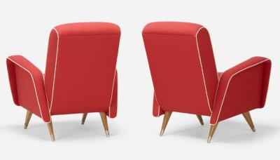 Pair 1950s Italian Lounge Chairs