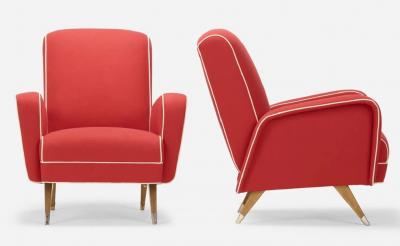 Pair 1950s Italian Lounge Chairs