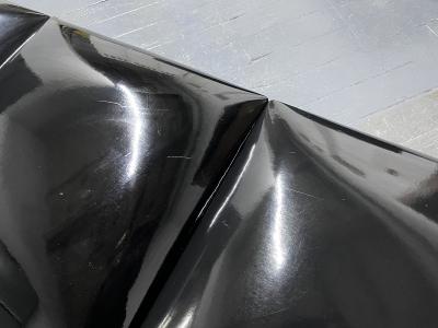 Pair 1960s Long Black Vinyl Benches