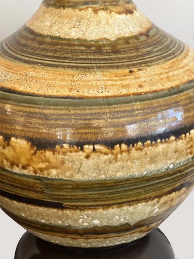 Pair 1960s Nova of California Hand thrown Ceramic Lamps