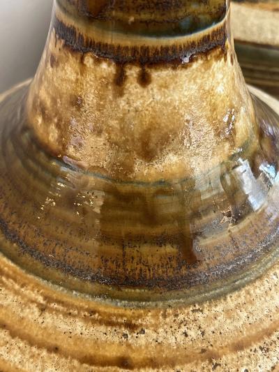 Pair 1960s Nova of California Hand thrown Ceramic Lamps