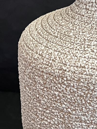 Pair 1960s Urn form Textured Pottery Lamps