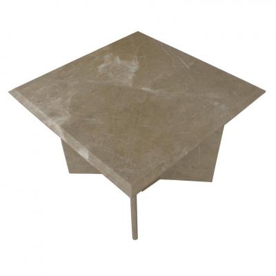 Pair 1970s Italian Travertine Pedestal Side Tables
