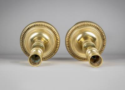 Pair 19th Century French Brass Candlesticks