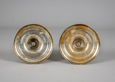Pair 19th Century French Brass Candlesticks