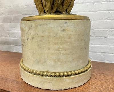 Pair 19th Century French Dore Bronze and Marble Candelabras