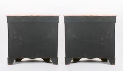 Pair 19th Century French Napoleon III Boulle Marquetry Ebonized Side Cabinets