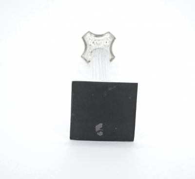 Pair 19th Century Portuguese Silverplated and Glass Column Form Candlesticks