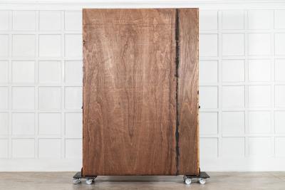 Pair 19thC English Ebonised Pine Glazed Housekeepers Cupboards