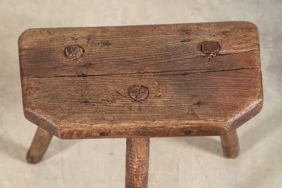 Pair 19thC English Elm Cutler Stools