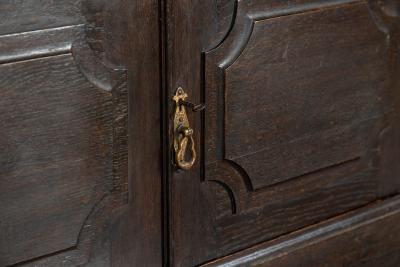 Pair 19thC English Oak Glazed Bookcases