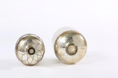 Pair 20th Century Mercury Glass Decorative Pieces