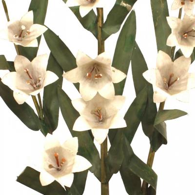 Pair American Art Moderne Tole Baskets With Lillies