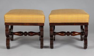 Pair American Classical Footstools