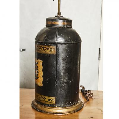 Pair Antique Chinese Tea Tins into Lamps