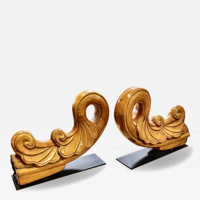 Pair Antique Chinese or Thai Roof Tiles