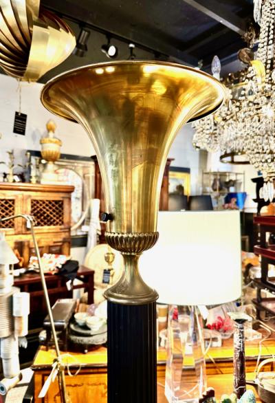 Pair Art Deco Fluted Floor Lamps