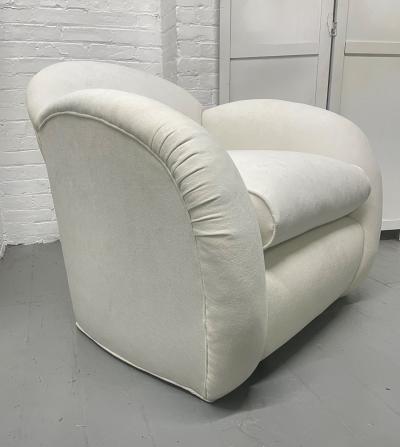 Pair Art Deco Lounge Chairs with Matching Ottoman