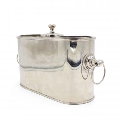 Pair Art Moderne Nickel Plate Wine Coolers